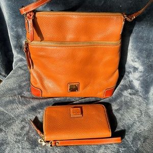 Dooney & Bourke - Tan/Brown, Leather Purse.